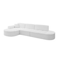 ECKSOFA Ottomane Links TARO-L2 - 328x171x79,5 cm Weiß - Weiß, Holzwerkstoff/Textil (328/171cm) - ALTDECOR