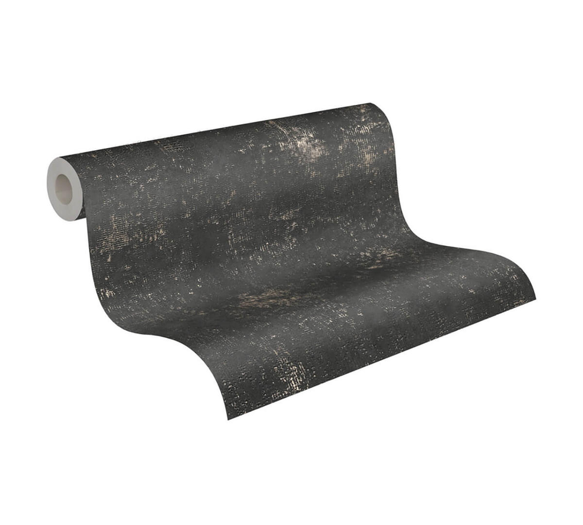 VLIESTAPETE Schwarz 53/1005 cm - Schwarz, Textil (53/1cm) - KUNSTLOFT