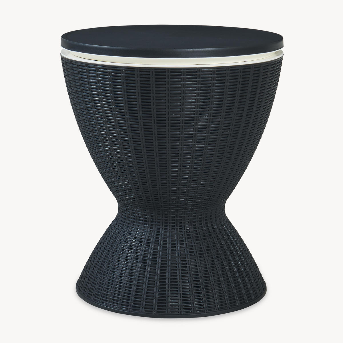 CHLADENÝ STÔL Atessa - čierna, kov/plast (48.5/48.5/58cm) - casa.pro
