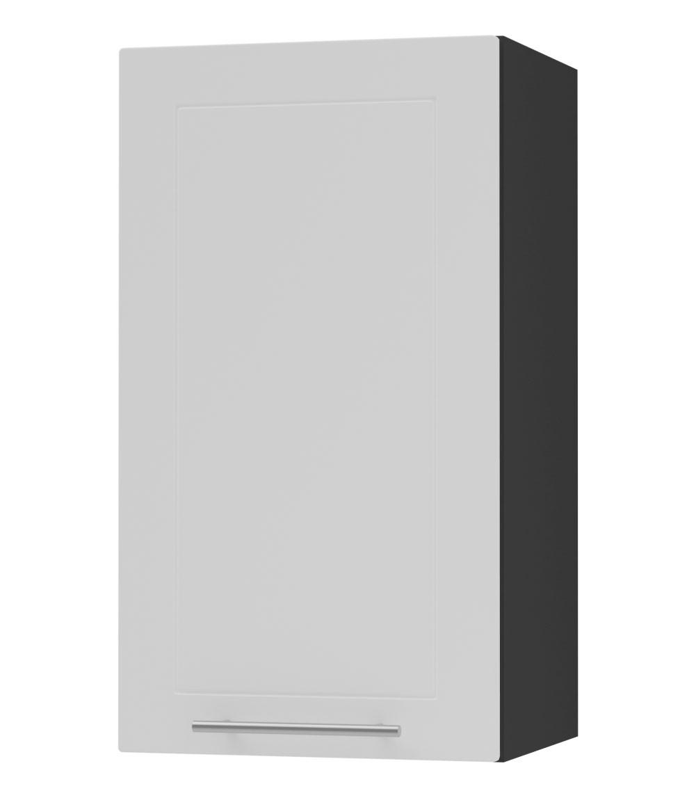 Feldmann-Wohnen Küchenhängeschrank Weiß, Schwarz 40x72x32.5 cm