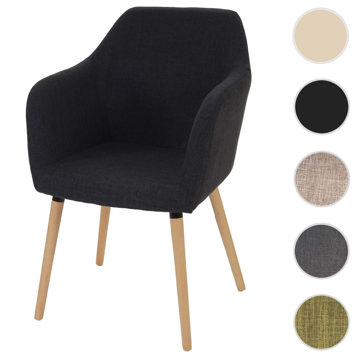 ESSZIMMERSTUHL Anthrazit - Anthrazit, Textil (58/88/64cm) - MCW