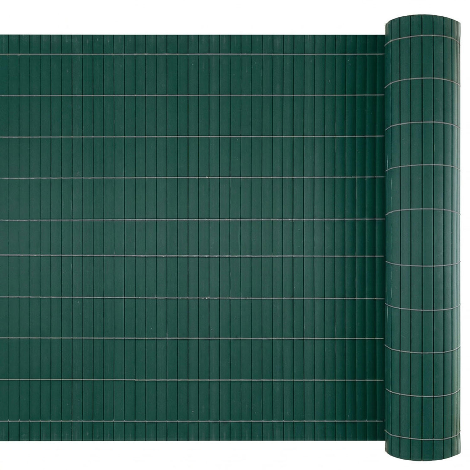 SICHTSCHUTZZAUN Balkon 100/600 cm PVC - Grün, Kunststoff (0.9/100cm) - urfence