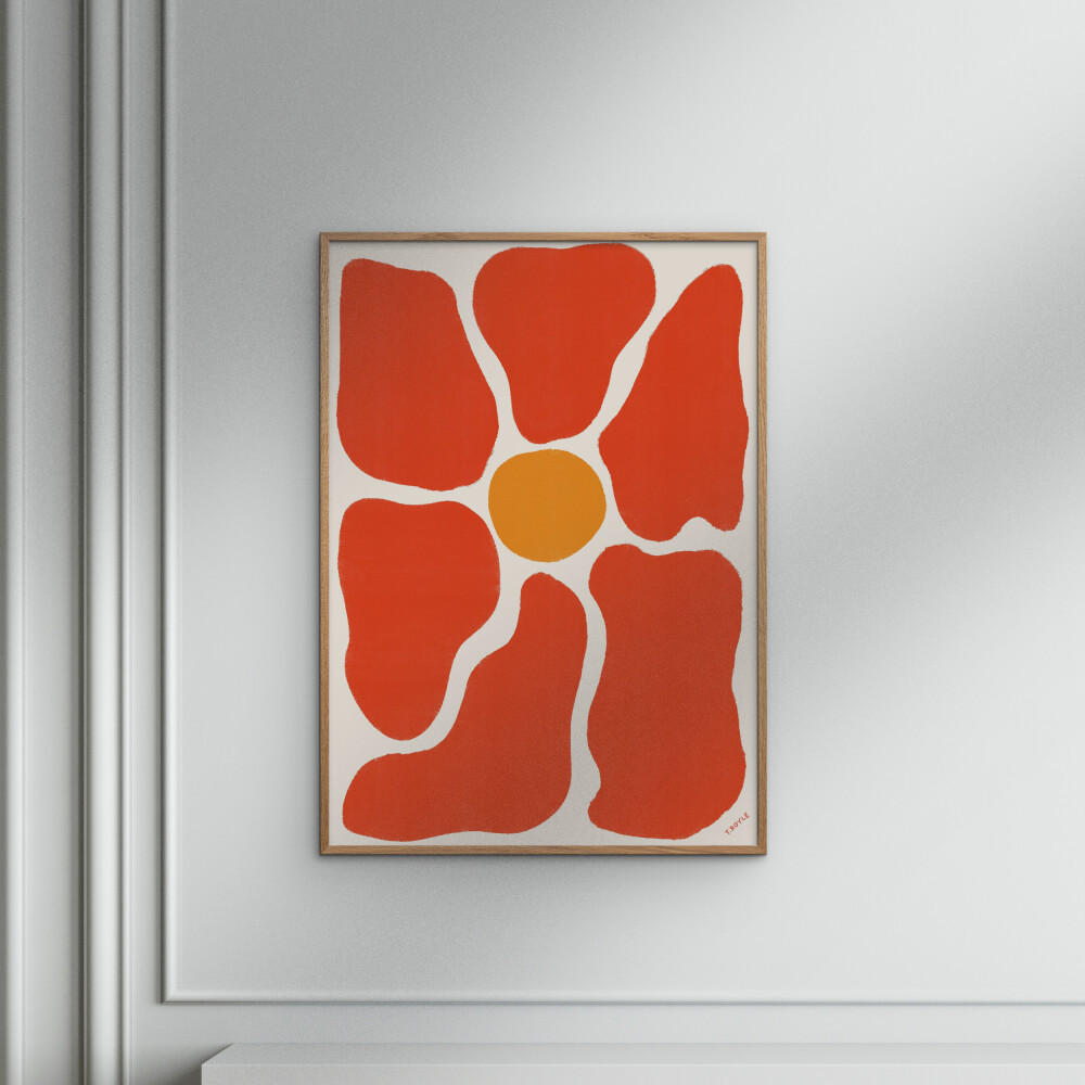 POSTER Tara Royle - Flower - Rot, Papier (70/100/0.1cm) - Poster&Frame