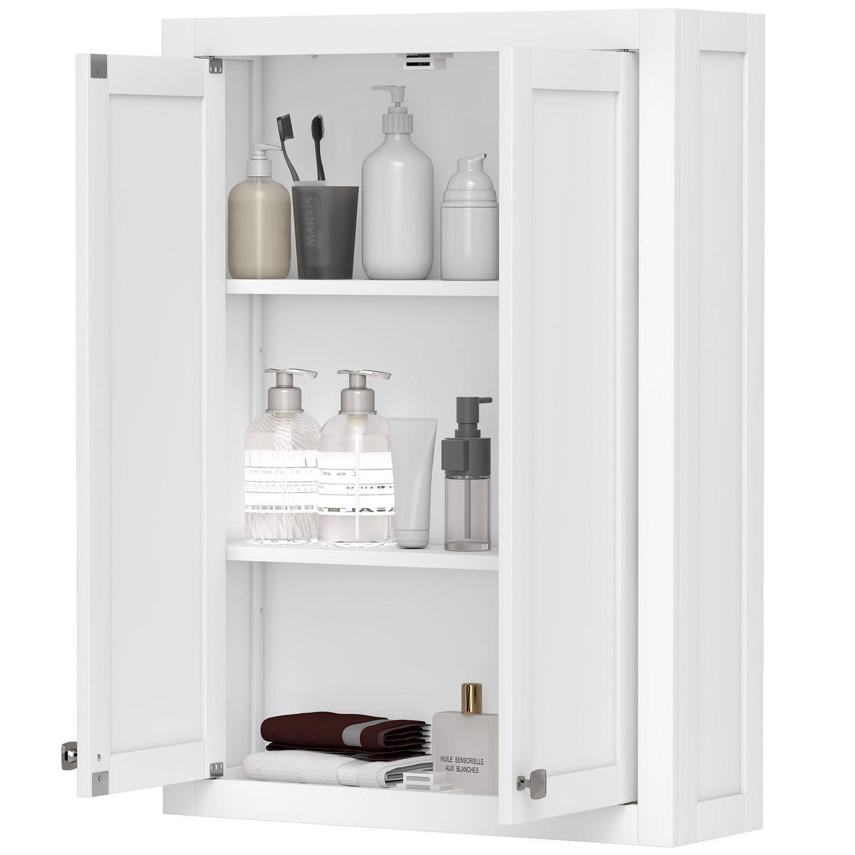 HÄNGESCHRANK DE-15950 61/20/84 cm Weiß - Weiß, Holzwerkstoff (20/84/61cm) - ComfortXL