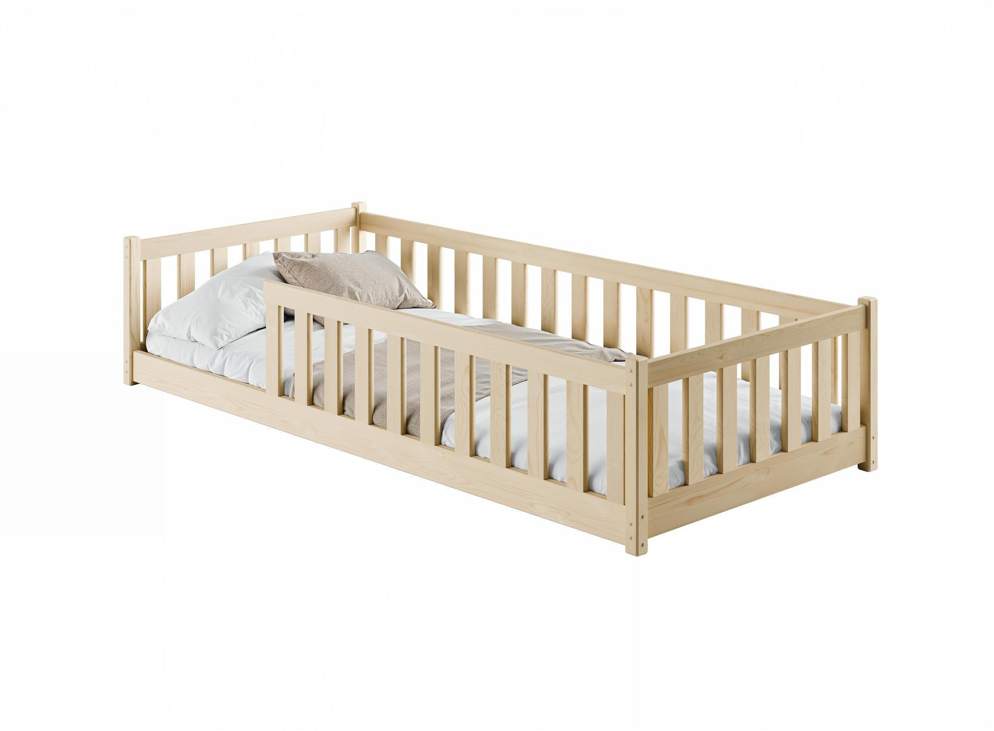 KINDERBETT BELLA Beige 96x198x45 cm - Beige, Holz - FURNLUX