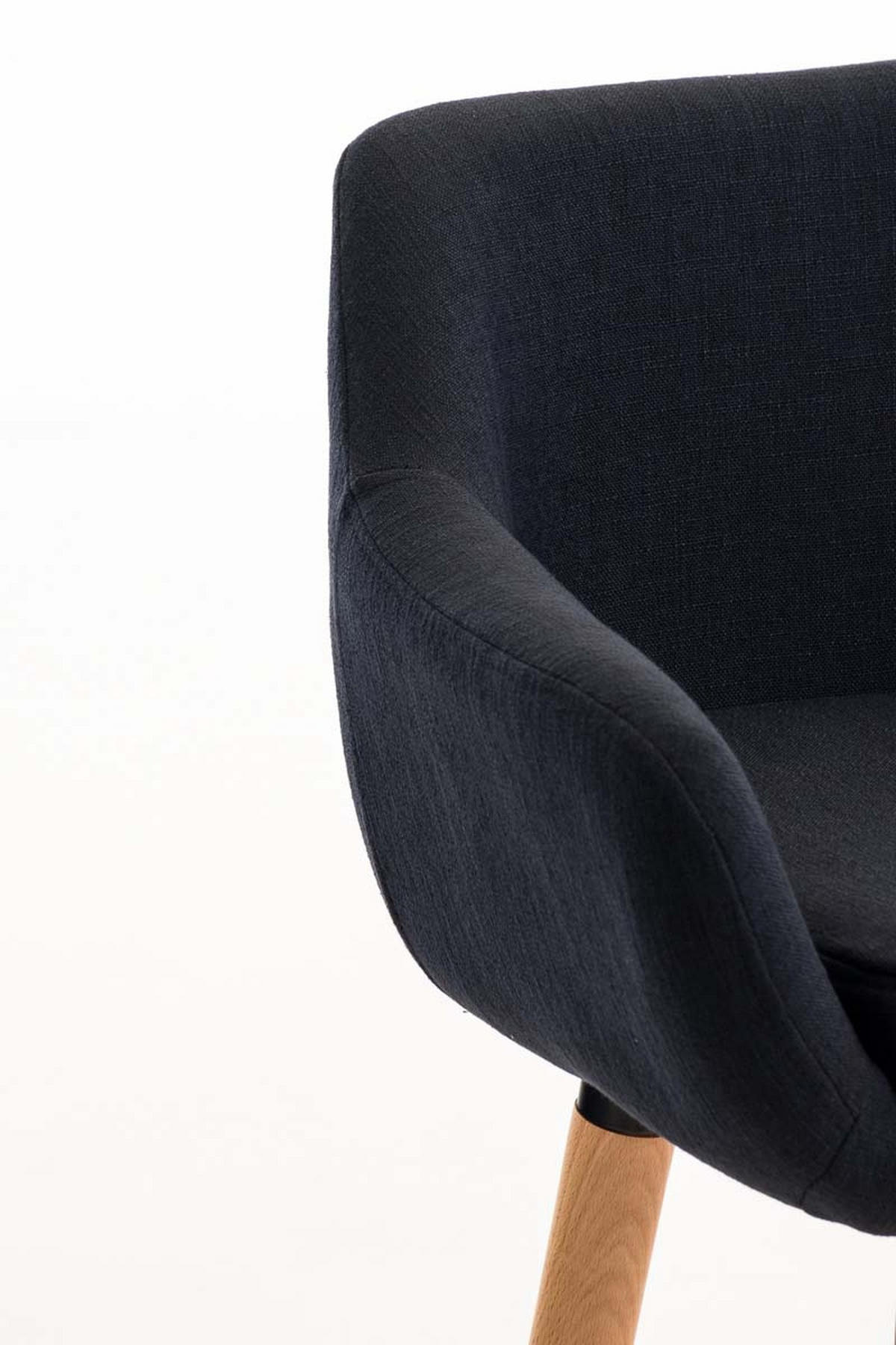 BARHOCKER Grande, 2er Set, Gestell Holz, Stoff Schwarz - Schwarz/Braun, Holz/Textil (55/99/46cm) - TPFLiving