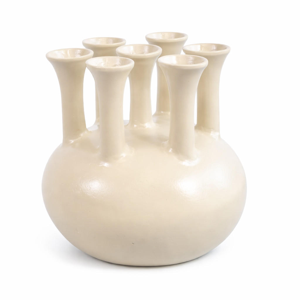 VASE Jenna Beige - Beige, Metall (32cm) - LOFT42