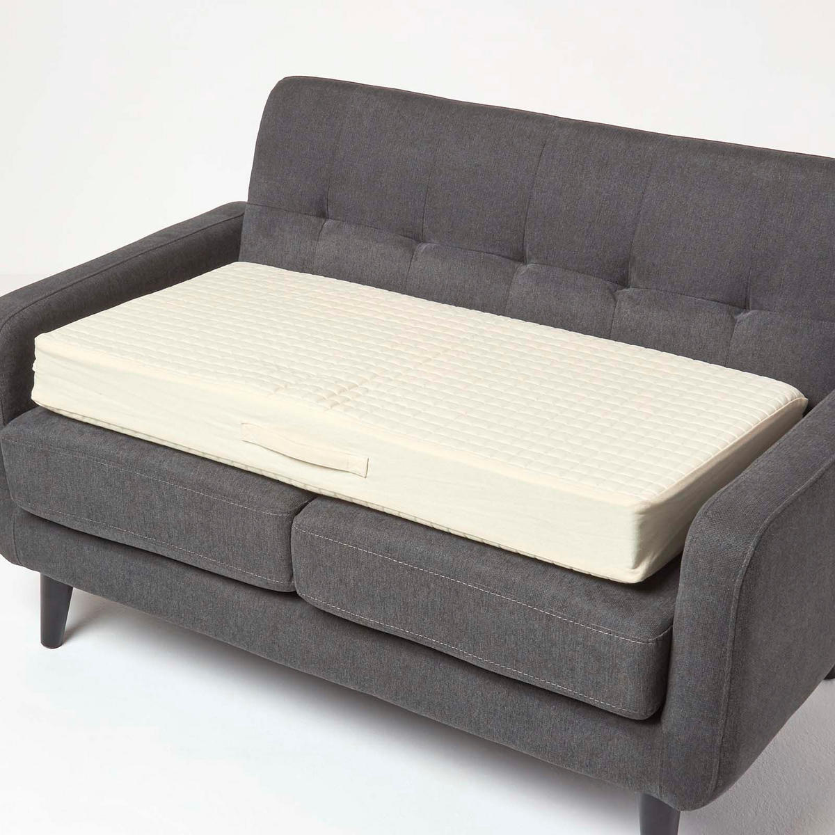SITZKISSEN-BEZUG für Sofa-Auflage 100/50/10 cm, Baumwolle - Creme, Textil (100/50/10cm) - Homescapes
