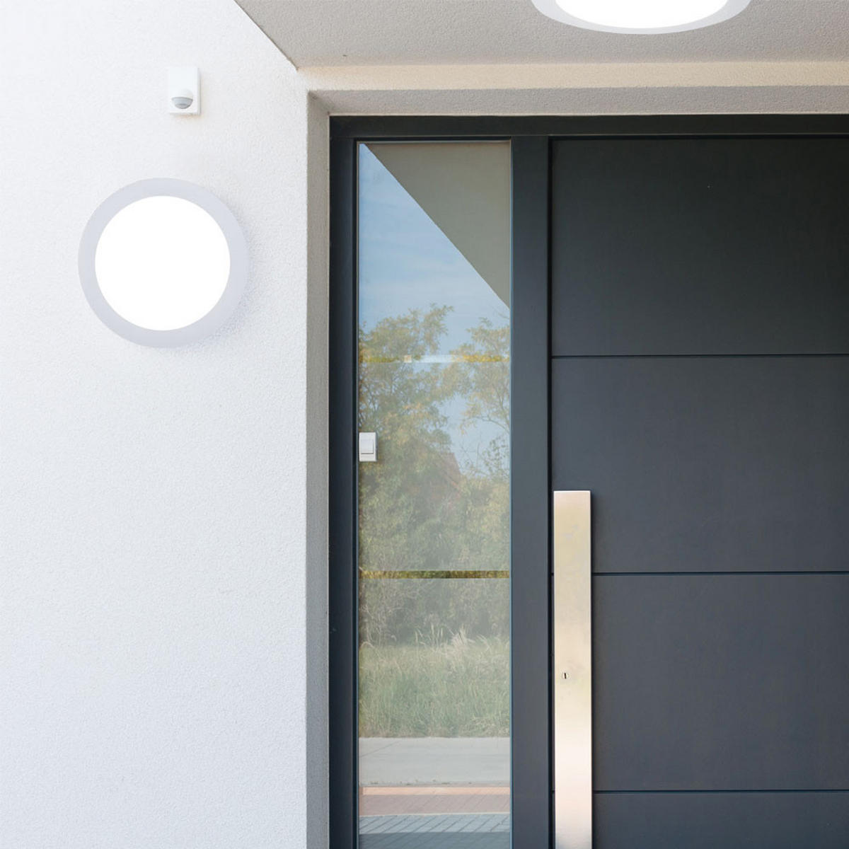 LED AUSSENLEUCHTE Alu Weiß 2er Set - Weiß, Kunststoff (22.5/22.5/3.5cm)