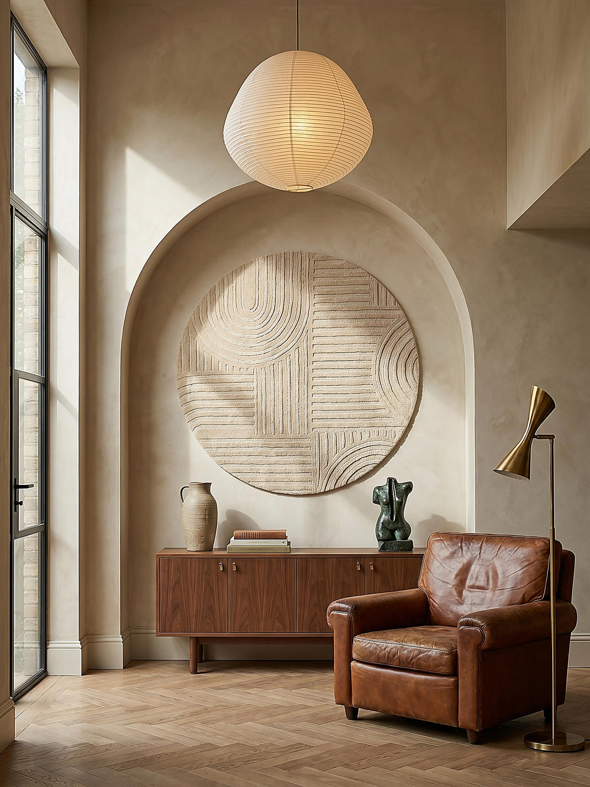 WOLLTEPPICH LEVEN Ø 160 cm - Beige, Textil (160/160cm) - KADIMA DESIGN