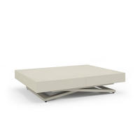 COUCHTISCH SANNA U - Kaschmir/Beige, Holzwerkstoff/Metall (80/120/27cm) - Meblini