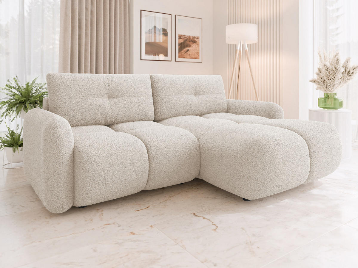 ECKSOFA Sandy - Schwarz/Naturfarben, Holz/Kunststoff (238/165cm) - MIRJAN24