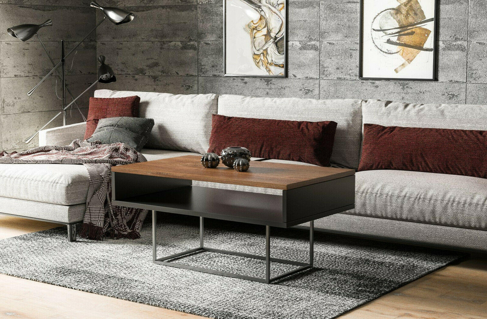 COUCHTISCH Enna - Eiche San Remo, Holzwerkstoff (100/60/53cm) - Endo-Moebel