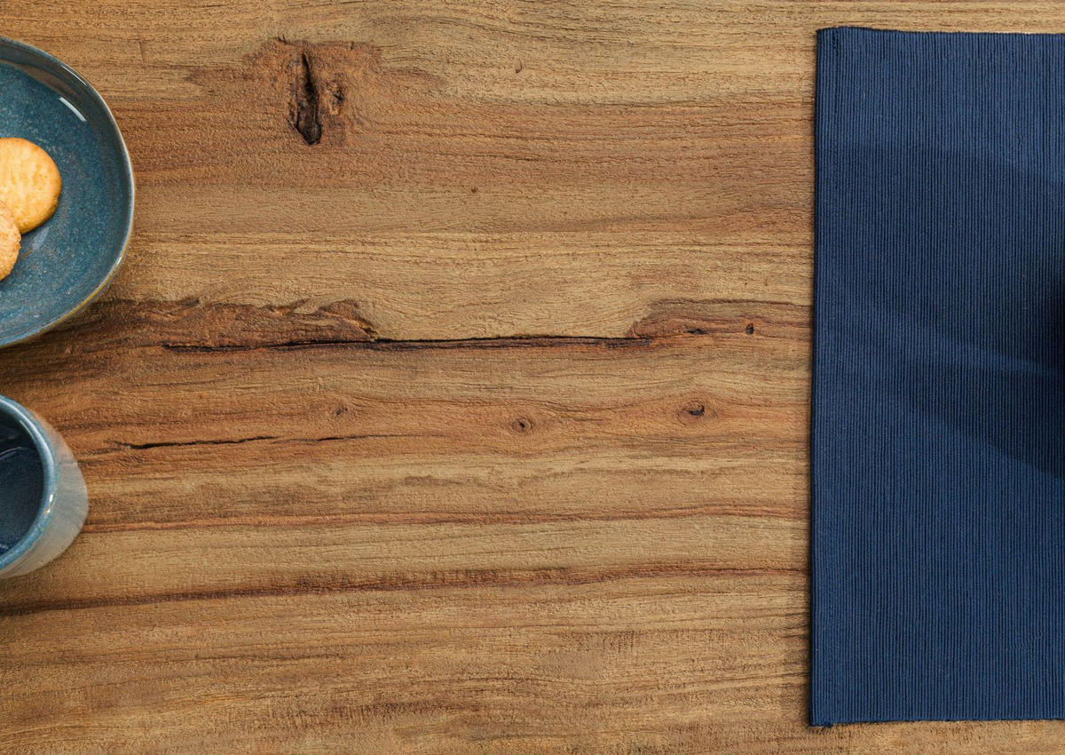 BAUMTISCH Sheesham 140x90x77 natur sandgestrahlt / U-Beine anthrazit matt FREEFORM 5 - Anthrazit/Naturfarben, Holz (140/90/77cm) - Massivmoebel24