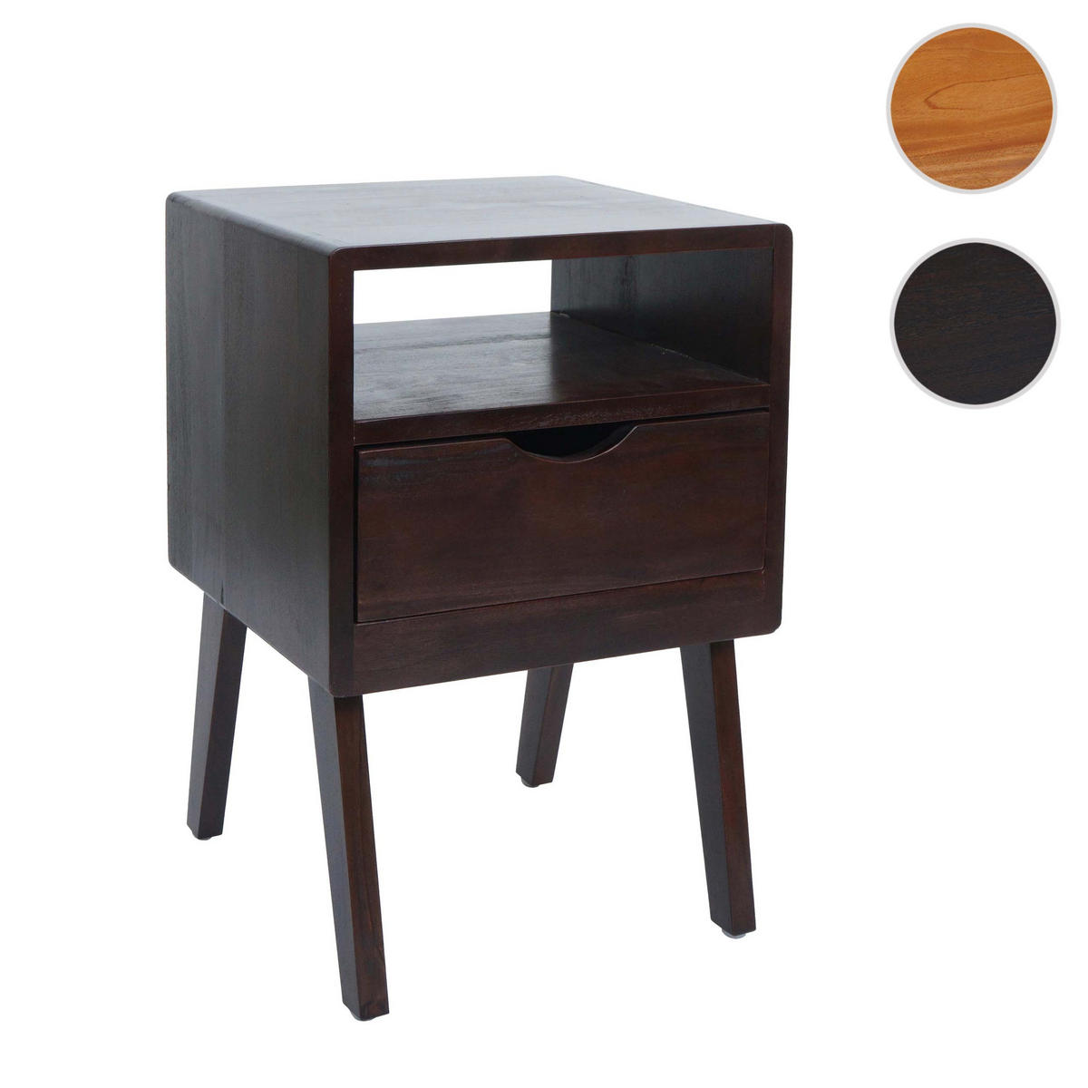 NACHTTISCH rechteckig Dunkelbraun - Dunkelbraun, Holz (42/64/40cm) - MCW