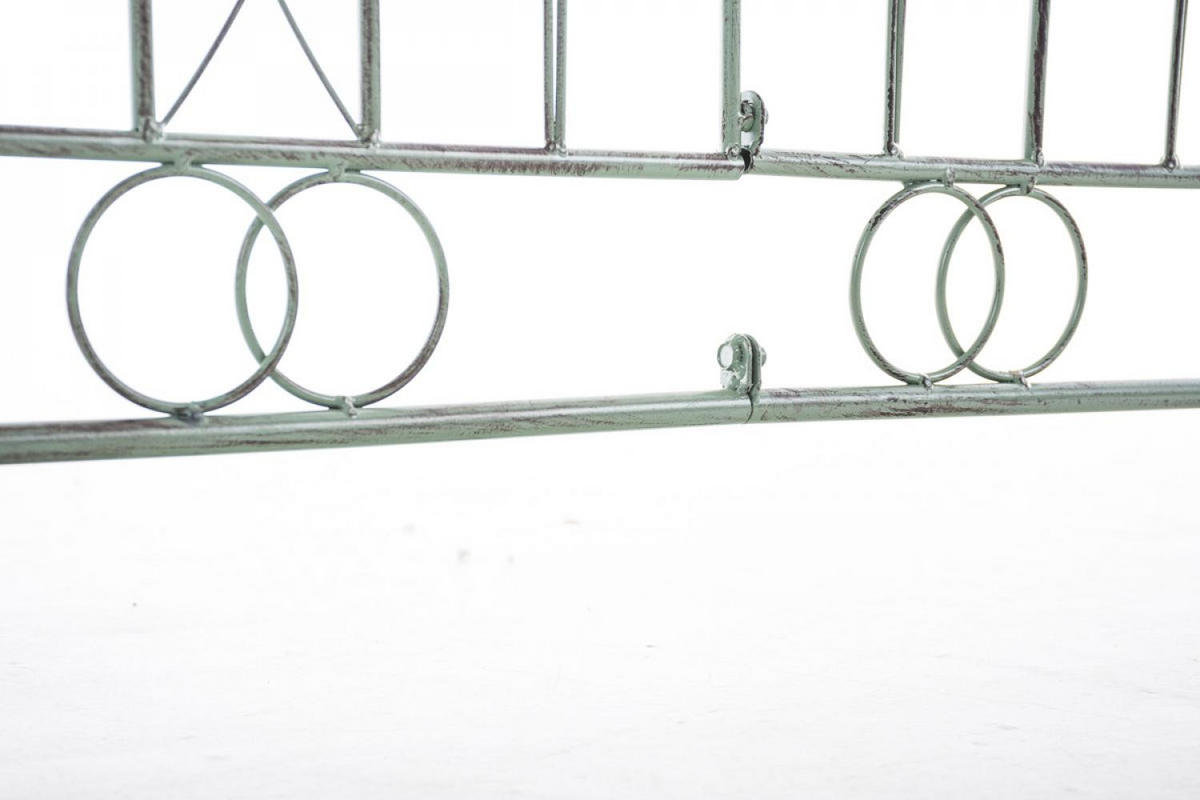 GARTENZAUN Metall antik-grün - Grün, Metall (124/116cm) - CLP