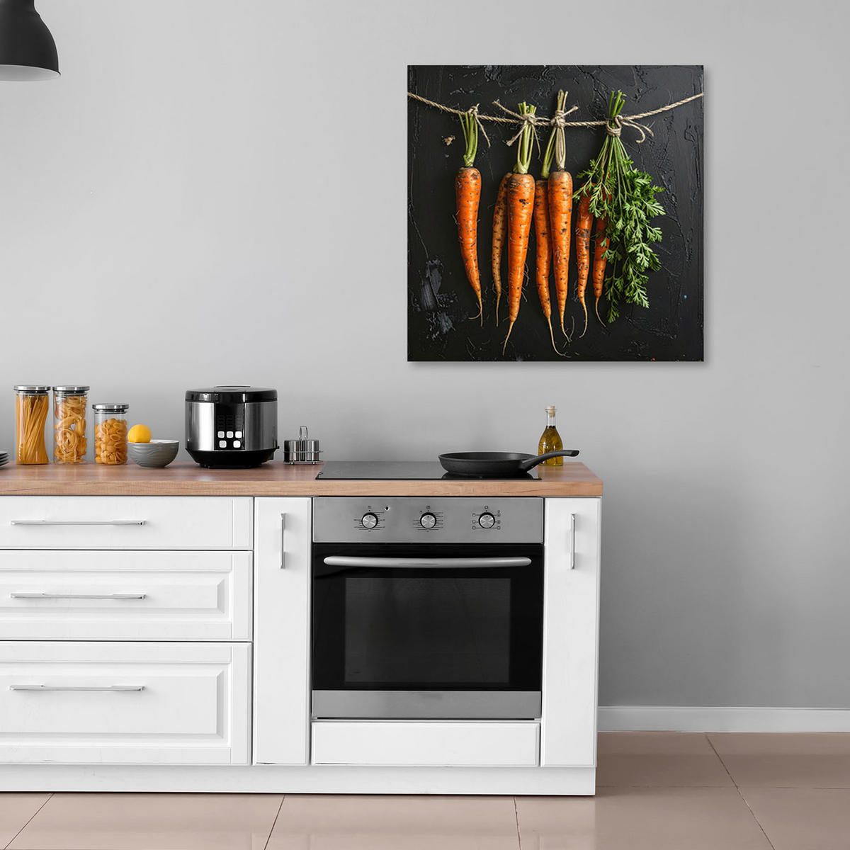 LEINWANDBILD Essen & Trinken 40x40cm - Orange, Textil (40/40cm) - Feeby