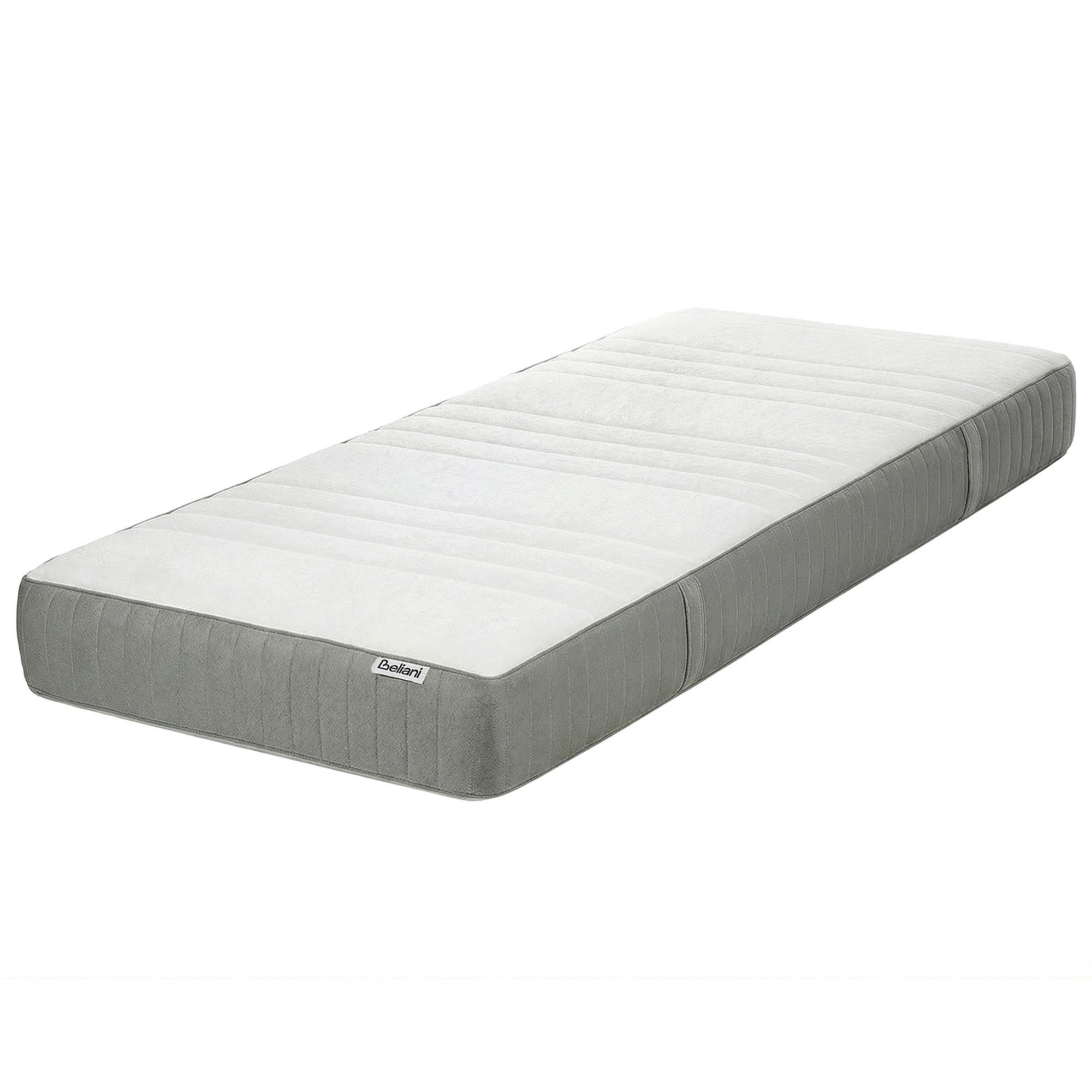MEMORY-SCHAUMMATRATZE H3/4 Fest 90/200 cm Whisper - Weiß, Textil (90/200cm) - Beliani