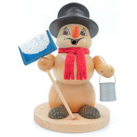 RAUCHFIGUR Schneemann Natur Schneeschieber Natur 19 cm - Multicolor, Holz (15/19/0.1cm)