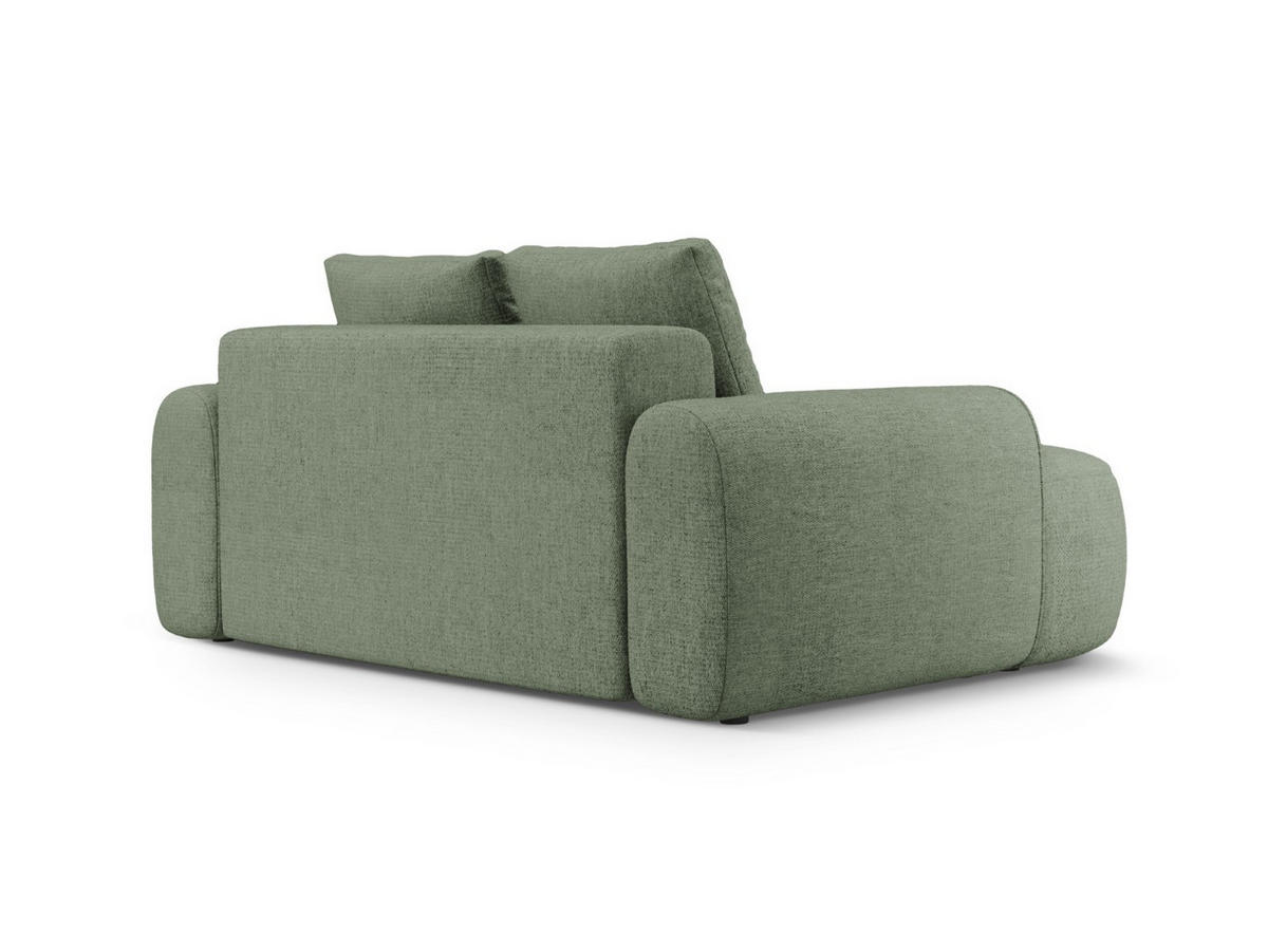 SOFA Linz aus strukturiertem Stoff dunkles olivgrün 2 Sitzplätze - Dunkelgrün, Textil (100/84/175cm) - Cosmopolitan Design