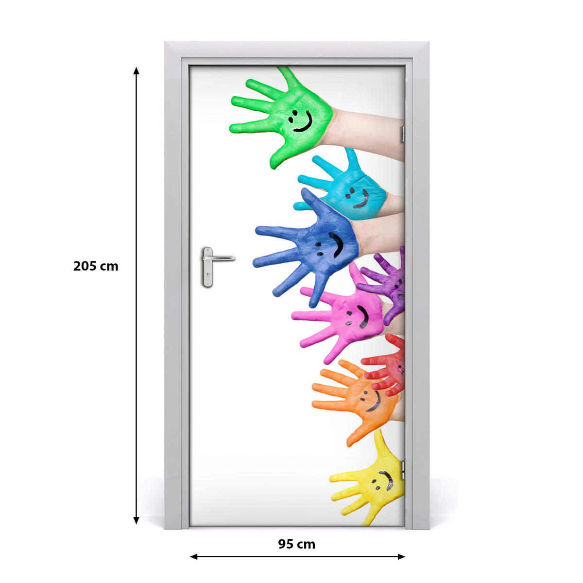 TÜRAUFKLEBER 95x205 cm Dekorativ für Türen - Multicolor, Kunststoff (95/205/0.01cm) - TULUP