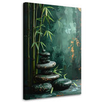 LEINWANDBILD Zen und Orientalisch 60x90cm - Grün, Textil (60/90cm) - Feeby