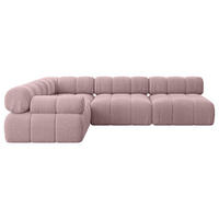 ECKSOFA modulares Sofa Mende-L2 - 285x190x70 cm Rosa Cord - Rosa, Holzwerkstoff/Textil (285/190cm) - ALTDECOR