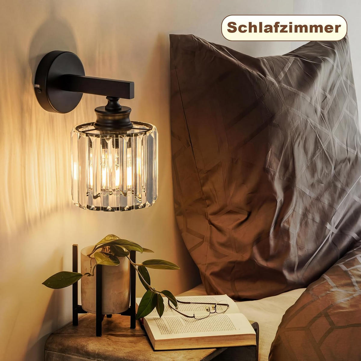 WANDLEUCHTE 19/13.6/23cm - Schwarz, Metall (19/23/13.6cm) - Nettlife