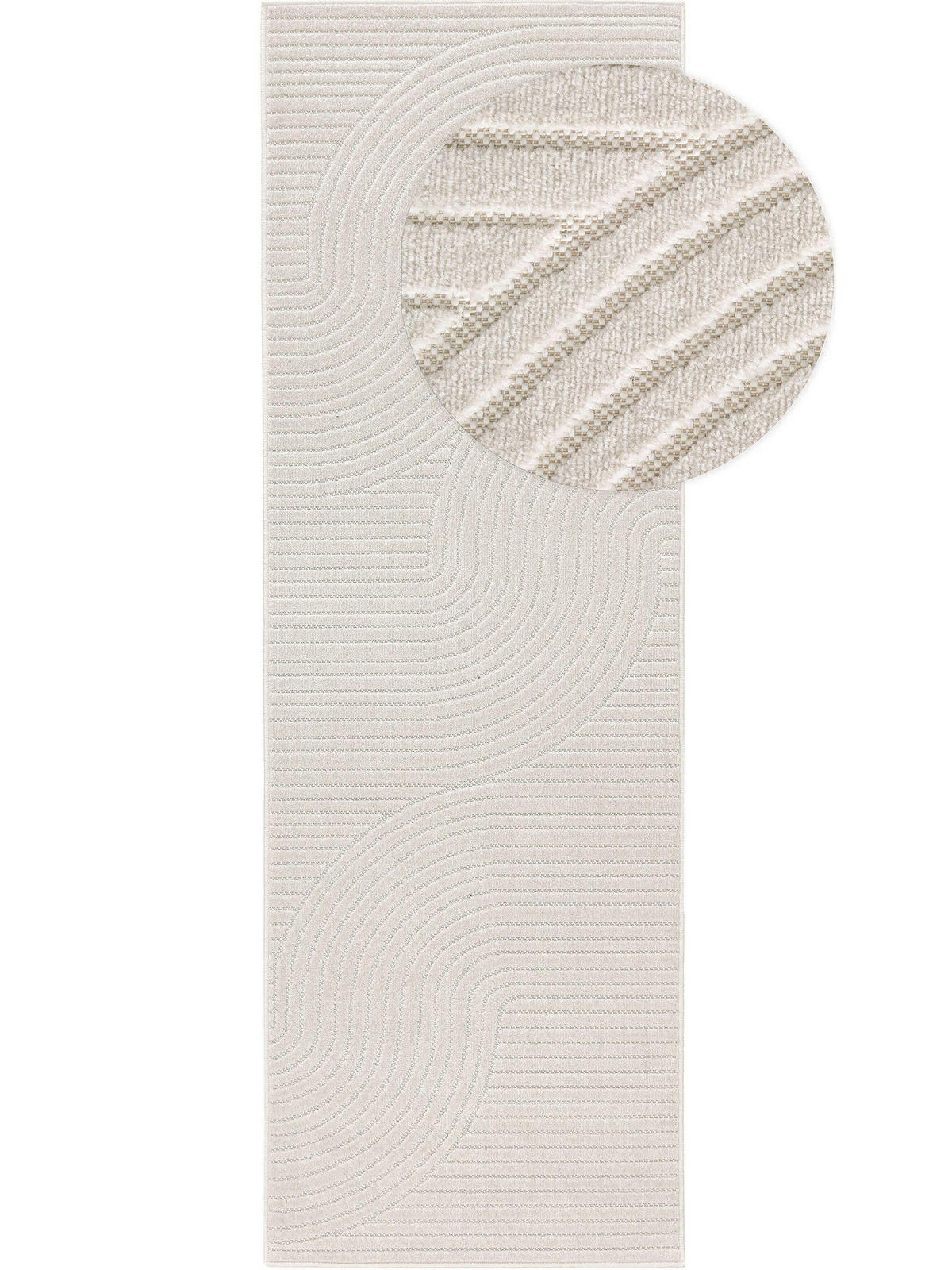 OUTDOORLÄUFER Mars Cream 80x240 cm - Creme, Textil (80/240cm) - benuta Pop
