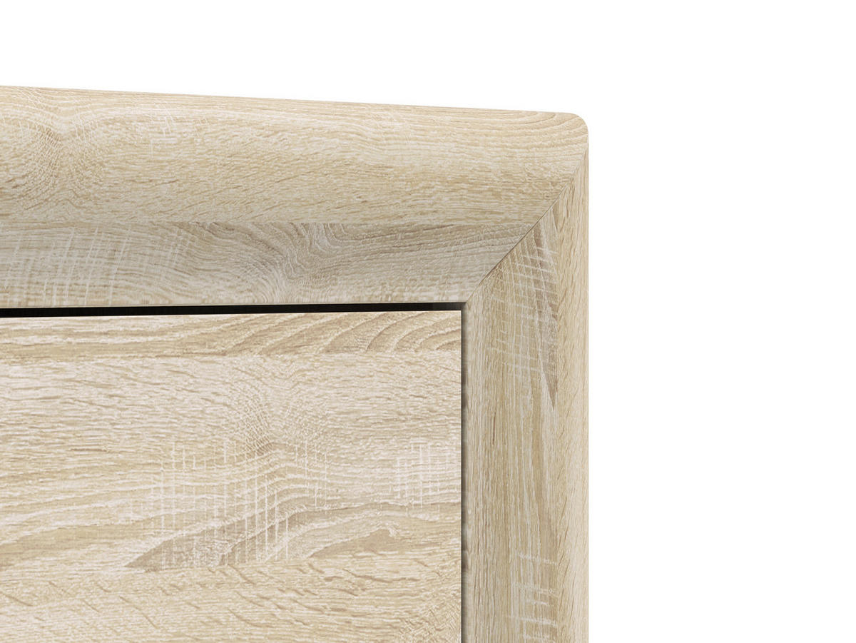 WOHNWAND Castel Sonoma Eiche hell / Sonoma Eiche Trüffel 4-teilig - Braun/Sonoma Eiche, Holz/Holzwerkstoff (315/201/66cm) - Feldmann-Wohnen
