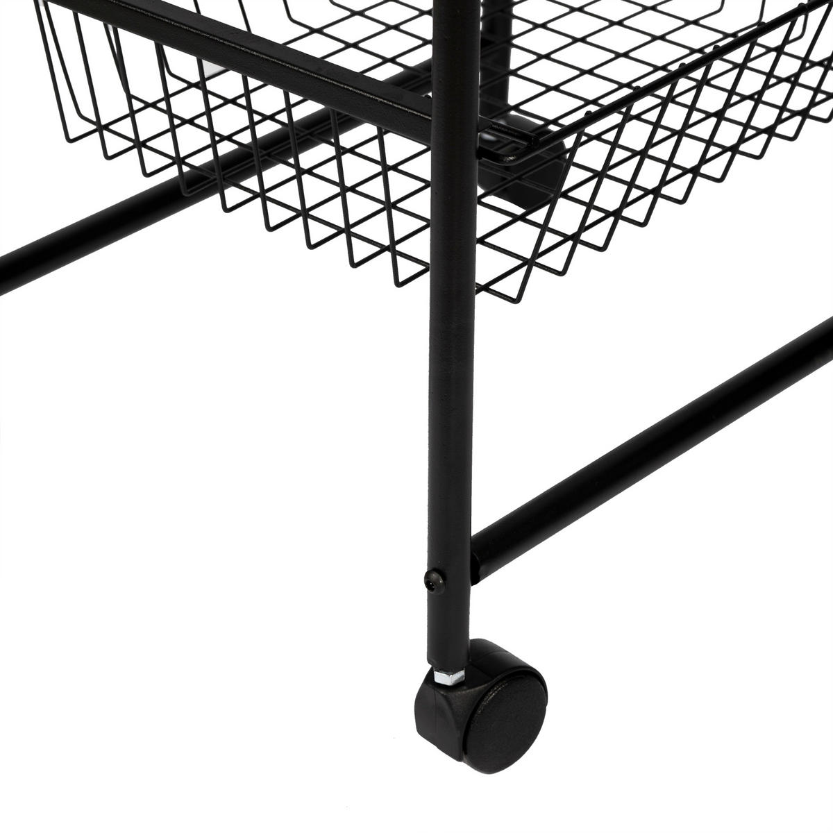 SERVIERWAGEN Rudbjerg - Schwarz, Kunststoff/Metall (41/87/31.5cm) - [en.casa]