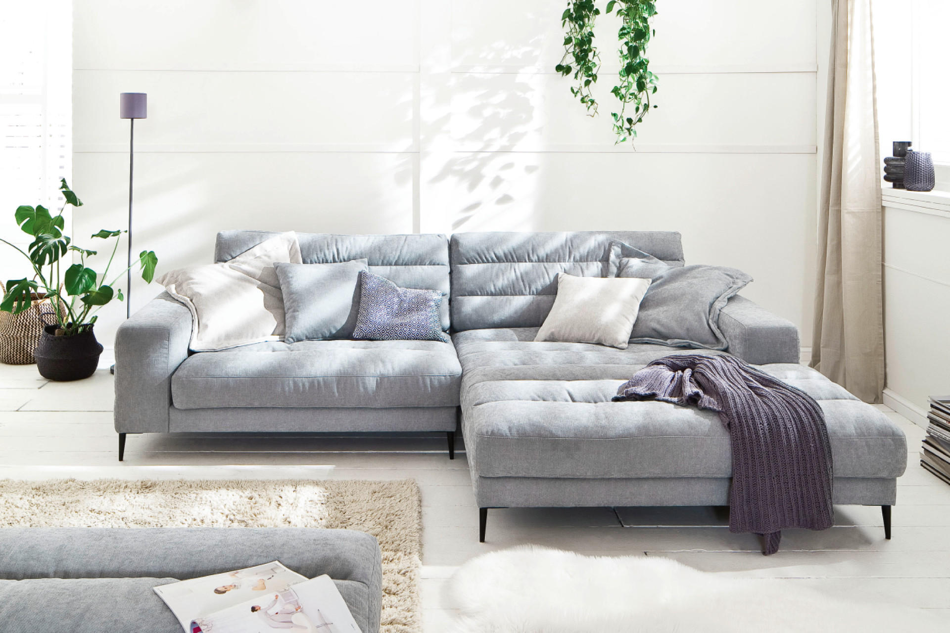 Pure Home Lifestyle graue Wohnlandschaft