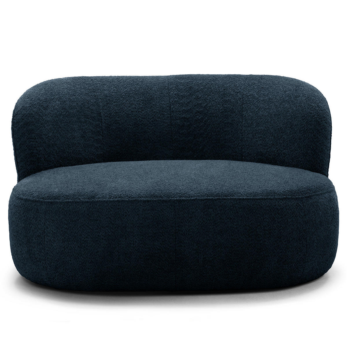 1,5-SITZER SOFA - Schwarz/Dunkelblau, Kunststoff/Textil (134/75/84cm) - home24