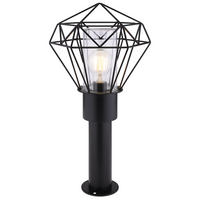 WEGELEUCHTE Horace Edelstahl Schwarz - Schwarz, Metall (22.5/25.5/50cm) - Globo Lighting