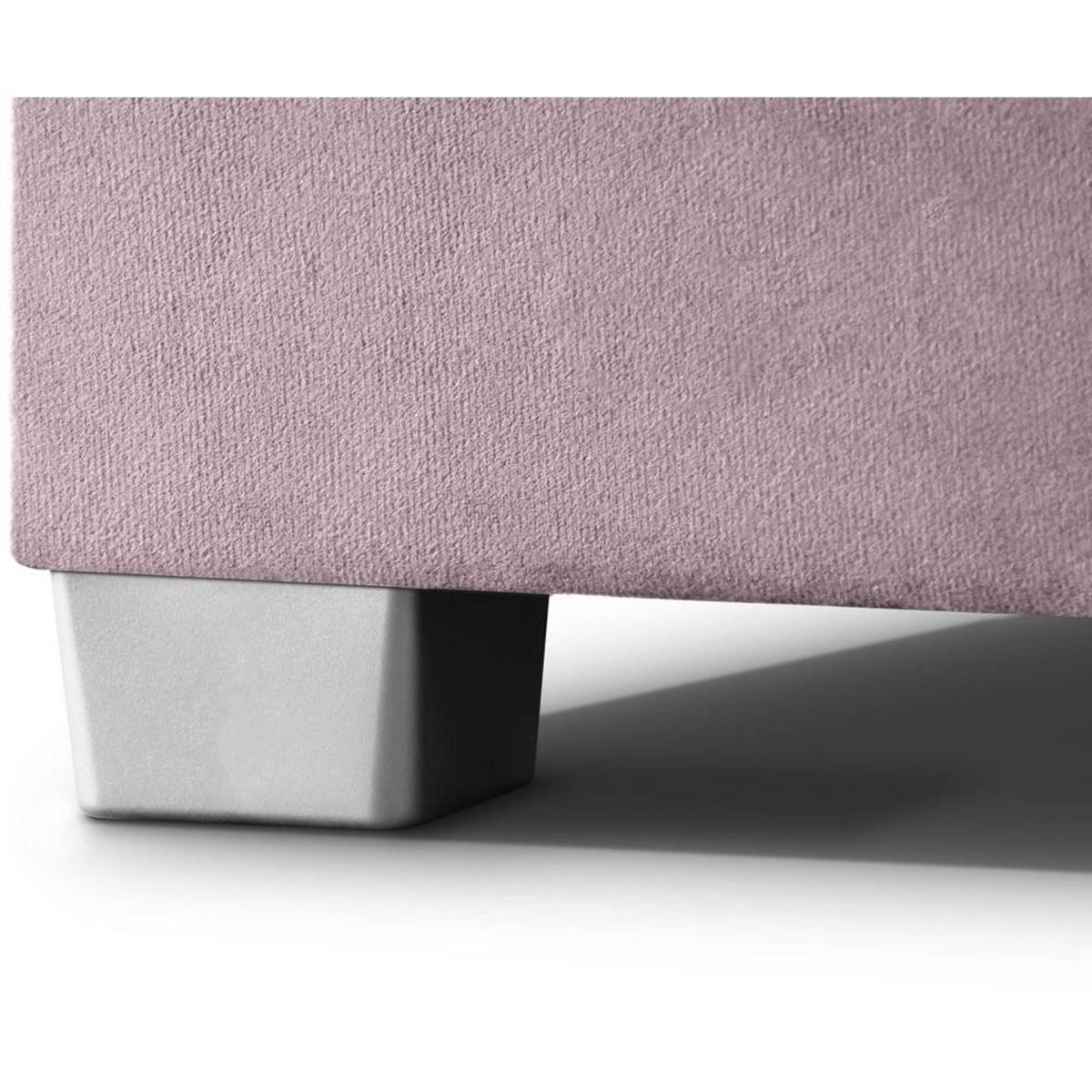 ECKSCHLAFSOFA Teramo rosa - Schwarz/Rosa, Kunststoff/Textil (235/150cm) - Beautysofa