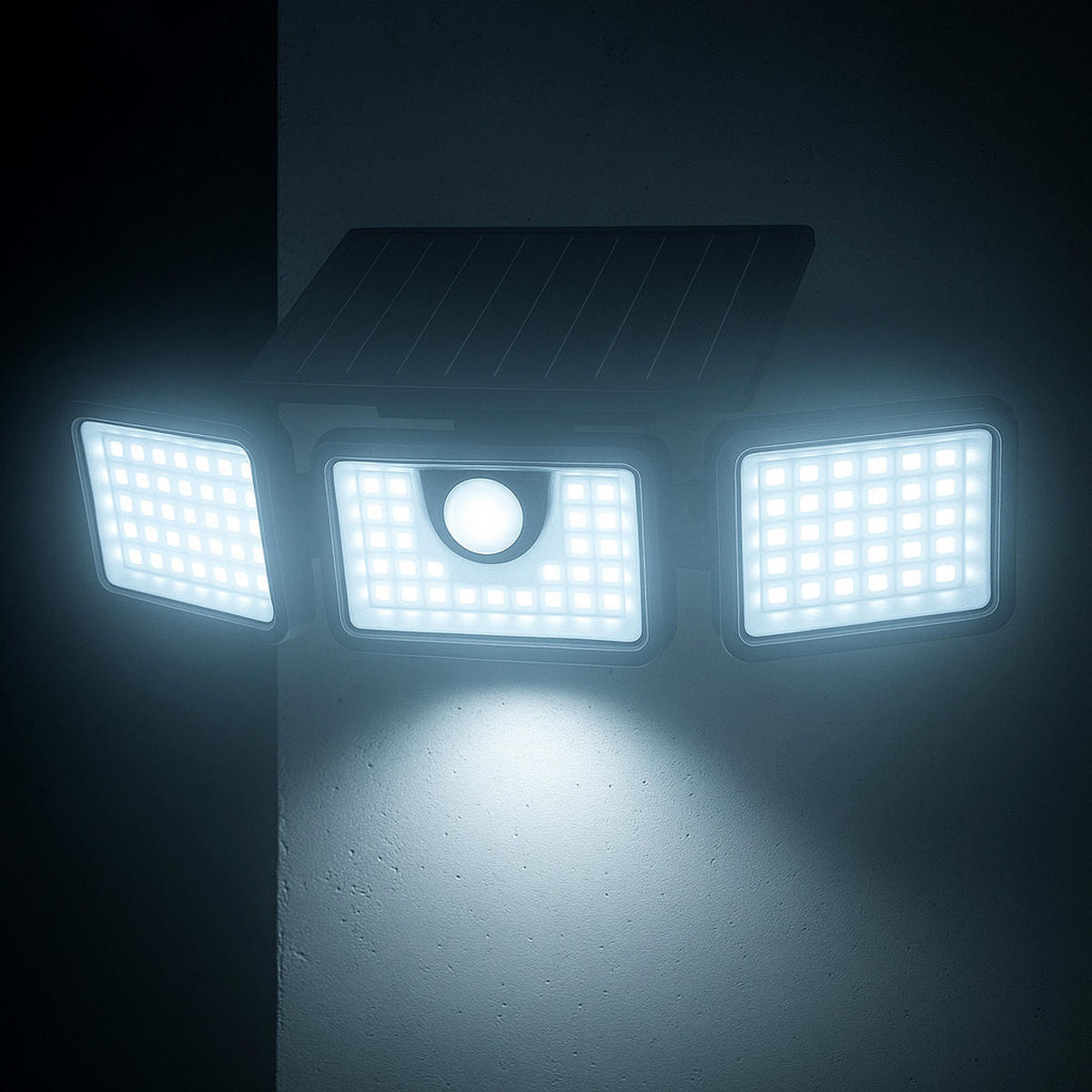 SOLARSPOT FALCON schwarz - Schwarz, Kunststoff (28/14.5/9.3cm) - Lumisky