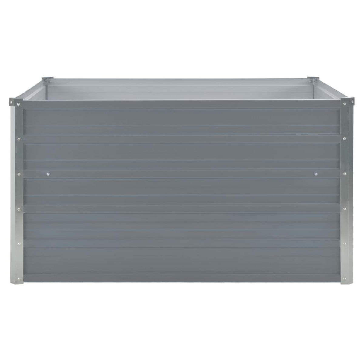 HOCHBEET 100/100/45 Cm Verzinkter Stahl Grau - Grau, Metall (100/45/100cm) - vidaXL