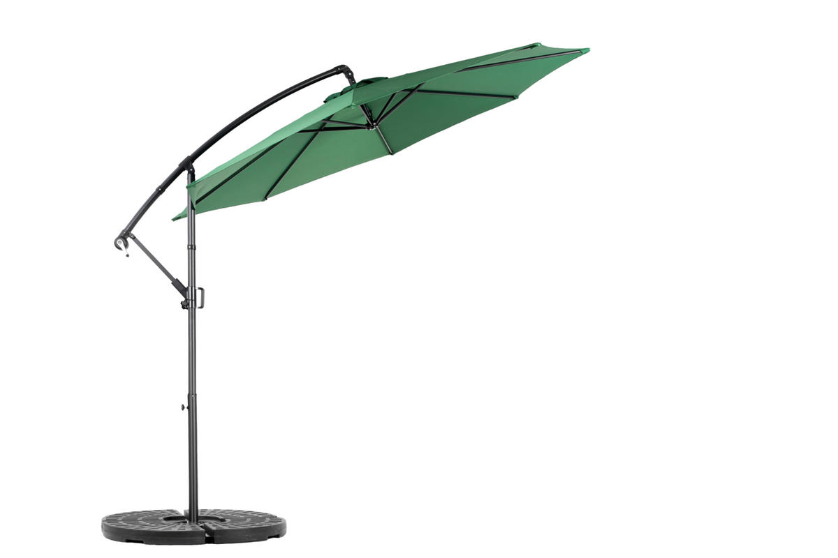 SONNENSCHIRM Rechteckiger Doppelseitig Dunkelgrün 4,5 m - Grün, Metall (294/294cm) - ComfortXL