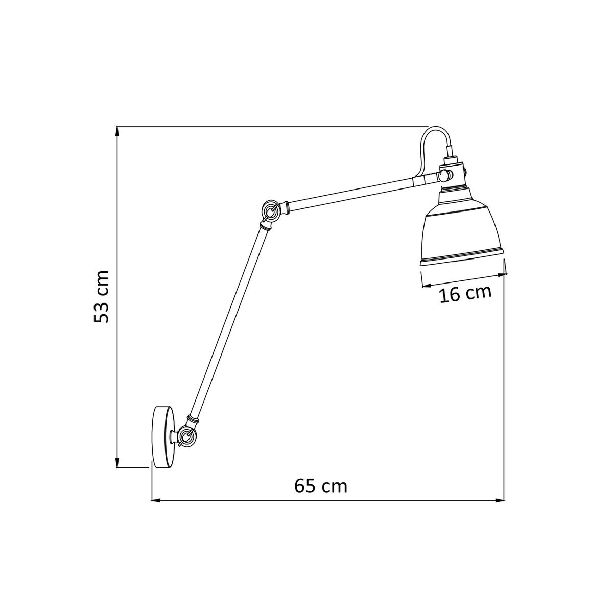WANDLEUCHTE Addis, Schwarz, 65cm - Schwarz, Metall (16/53/65cm) - KOSILUM