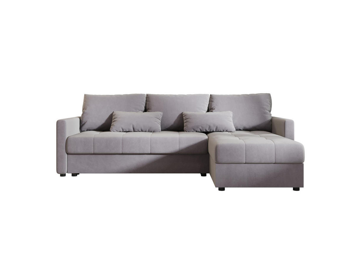 ECKSOFA MOS L BIS Itaka 50 Rechts mit Schlaffunktion - Grau, Textil (220/143cm) - Bedante