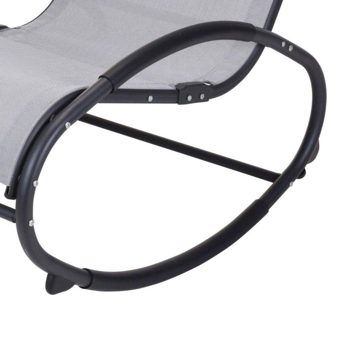 GARTENSESSEL Relax mit Kissen - Grau, Metall (62.5/92.5/114cm)