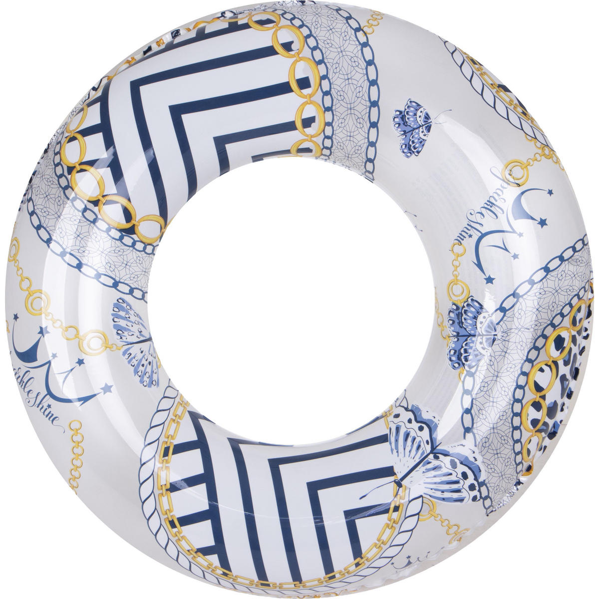 SCHWIMMREIFEN Blau-Weiß Ø90 cm Schwimmrung 1 von 2 zufälligen Designs - Multicolor, Kunststoff (90/90cm) - Avenli