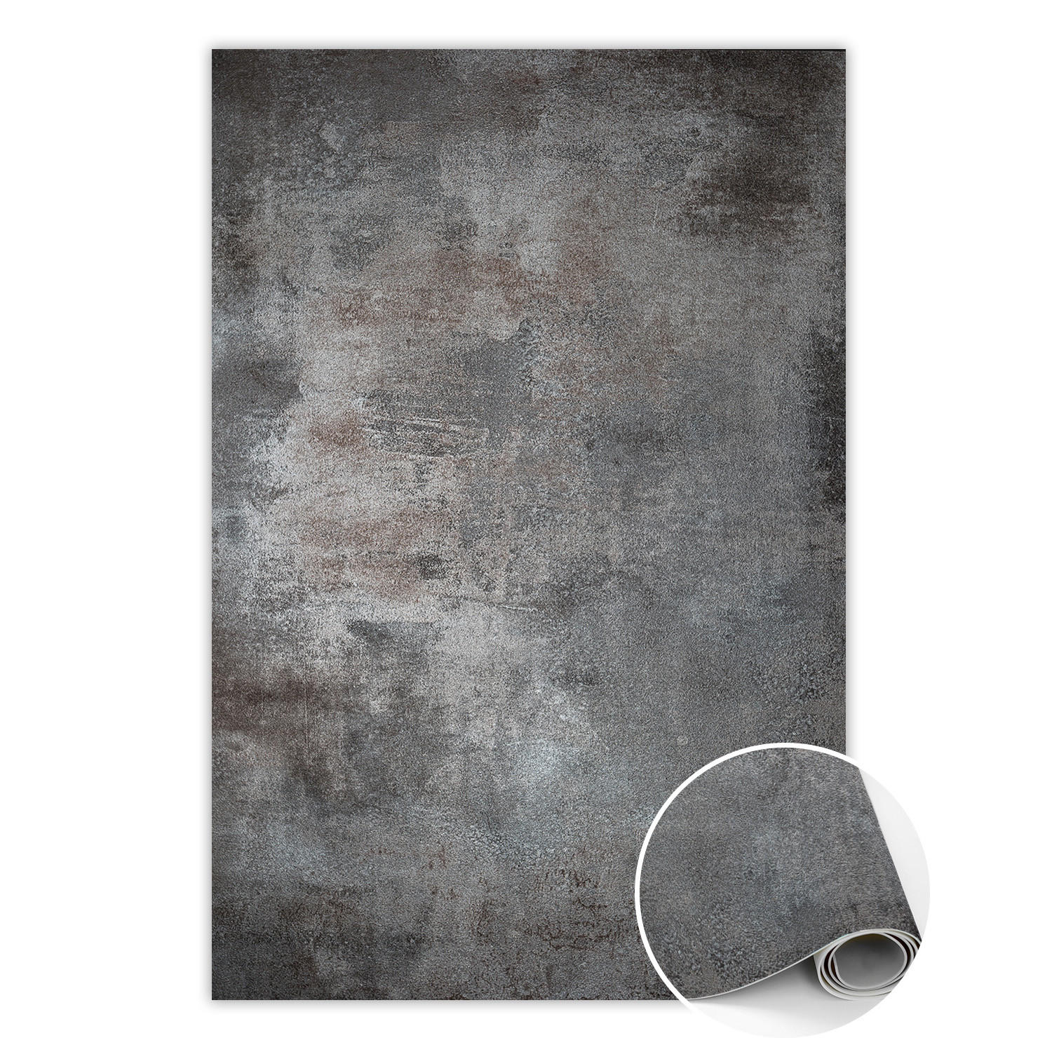 VINYL TEPPICH 150x225 cm Verrostetes Blech - Grau, Kunststoff (150/225cm) - TULUP