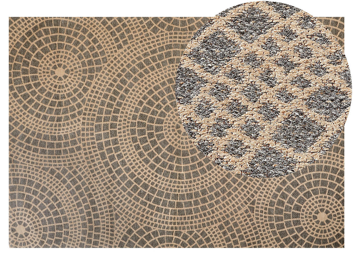 TEPPICH geflochten Ariba 300/200 cm - Grau, Naturmaterialen (200/300cm) - Beliani