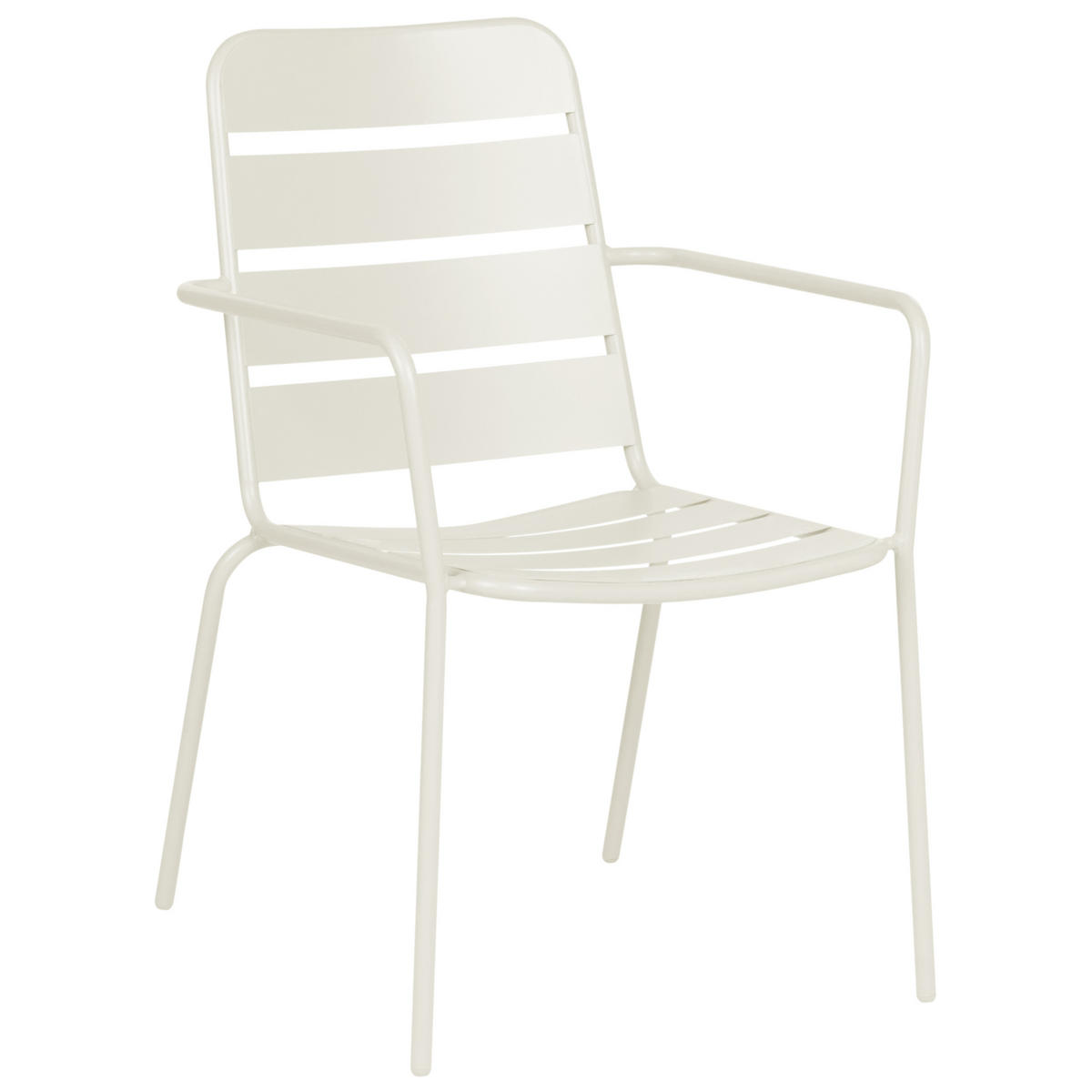 GARTENSTUHL 6er Set Metall Hellbeige Terenzo - Beige, Metall (53/86/59cm) - Beliani
