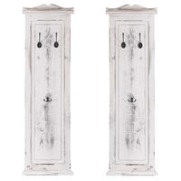 WANDGARDEROBE Weiß 2er-Set - Weiß, Holz (28/109/5cm) - MCW
