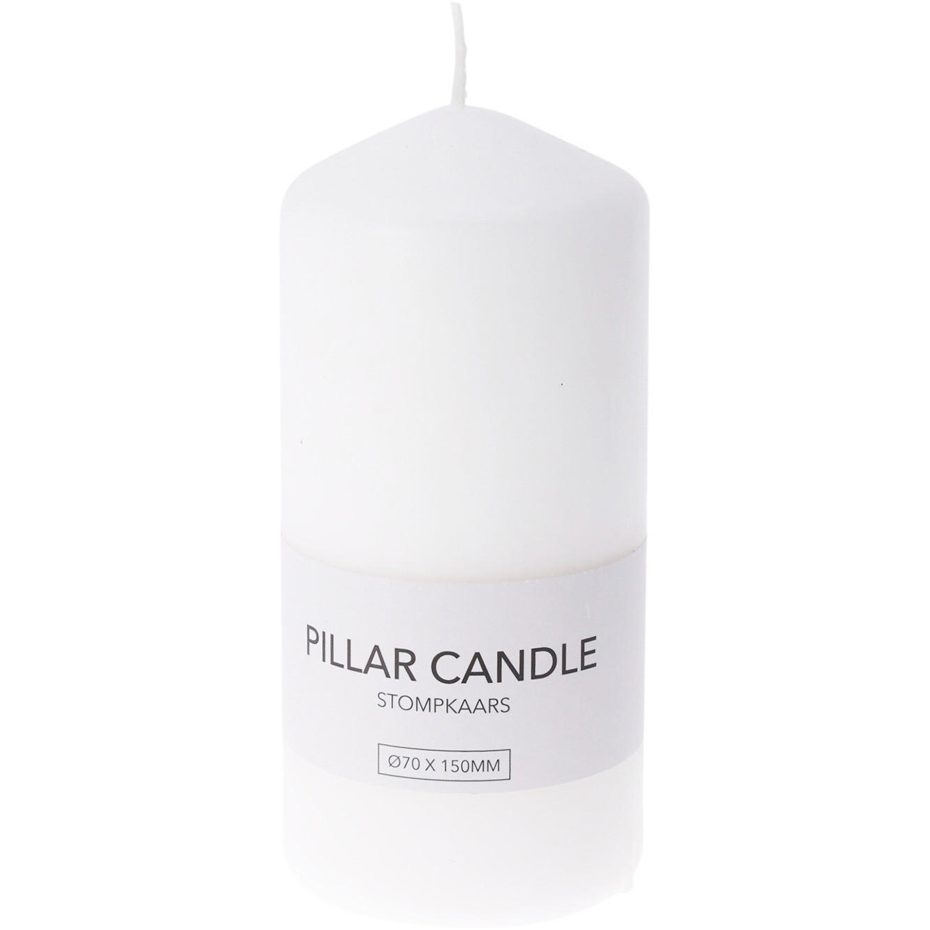 KERZE aus Paraffin 7/7/15 cm - Weiß, Paraffin (7/15/7cm) - Home Styling Collection