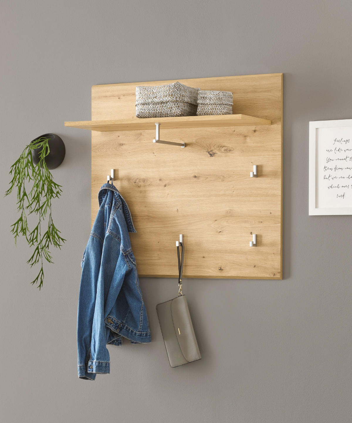 GARDEROBE 5-teilig in 255/195/38 cm - Weiß, Holz (255/195/38cm) - moebel dich auf