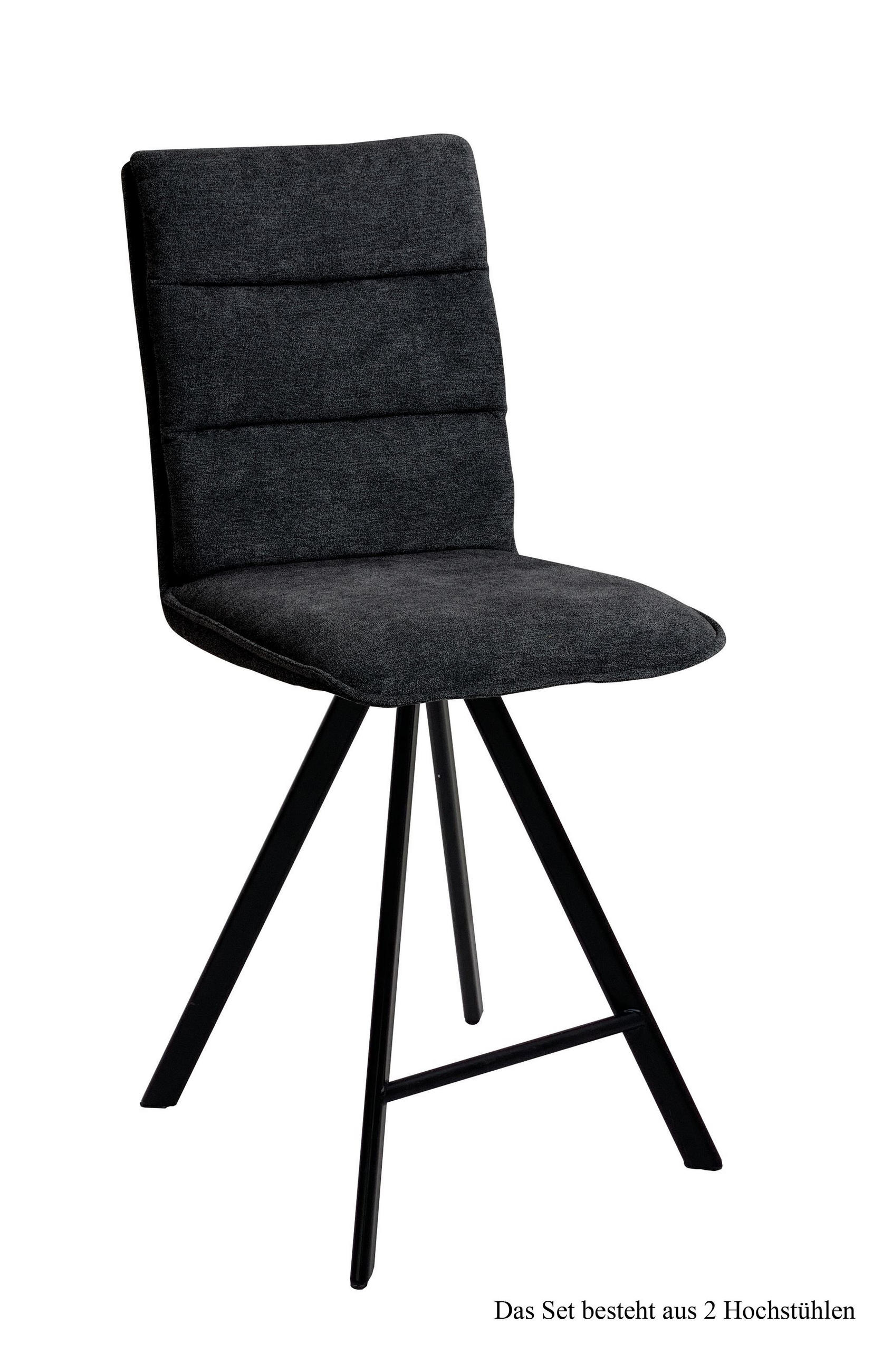 58aufmkessel Thekenstuhl Anthrazit, Schwarz 60x109x47 cm