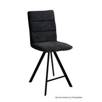 THEKENSTUHL (2er-Set) Deliane 47x109x60 Schwarz/Anthrazit - Anthrazit/Schwarz, Kunststoff (60/109/47cm) - 58aufmkessel